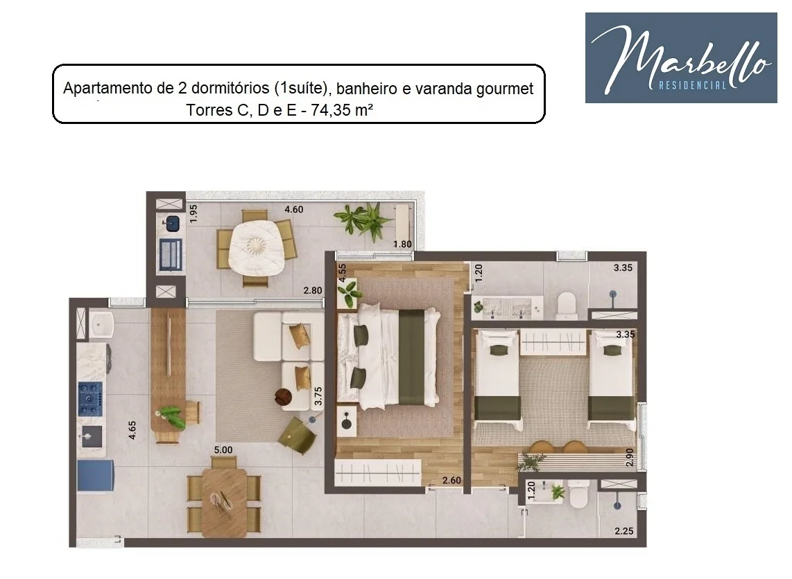 Planta Torres C, D e E - Finais 1 e 3 Marbello